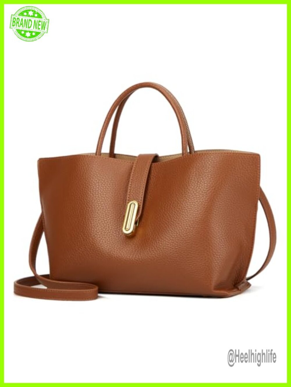Vegan Leather Tote Bucket Bag Large Hobo Purse Adjustable Strap
